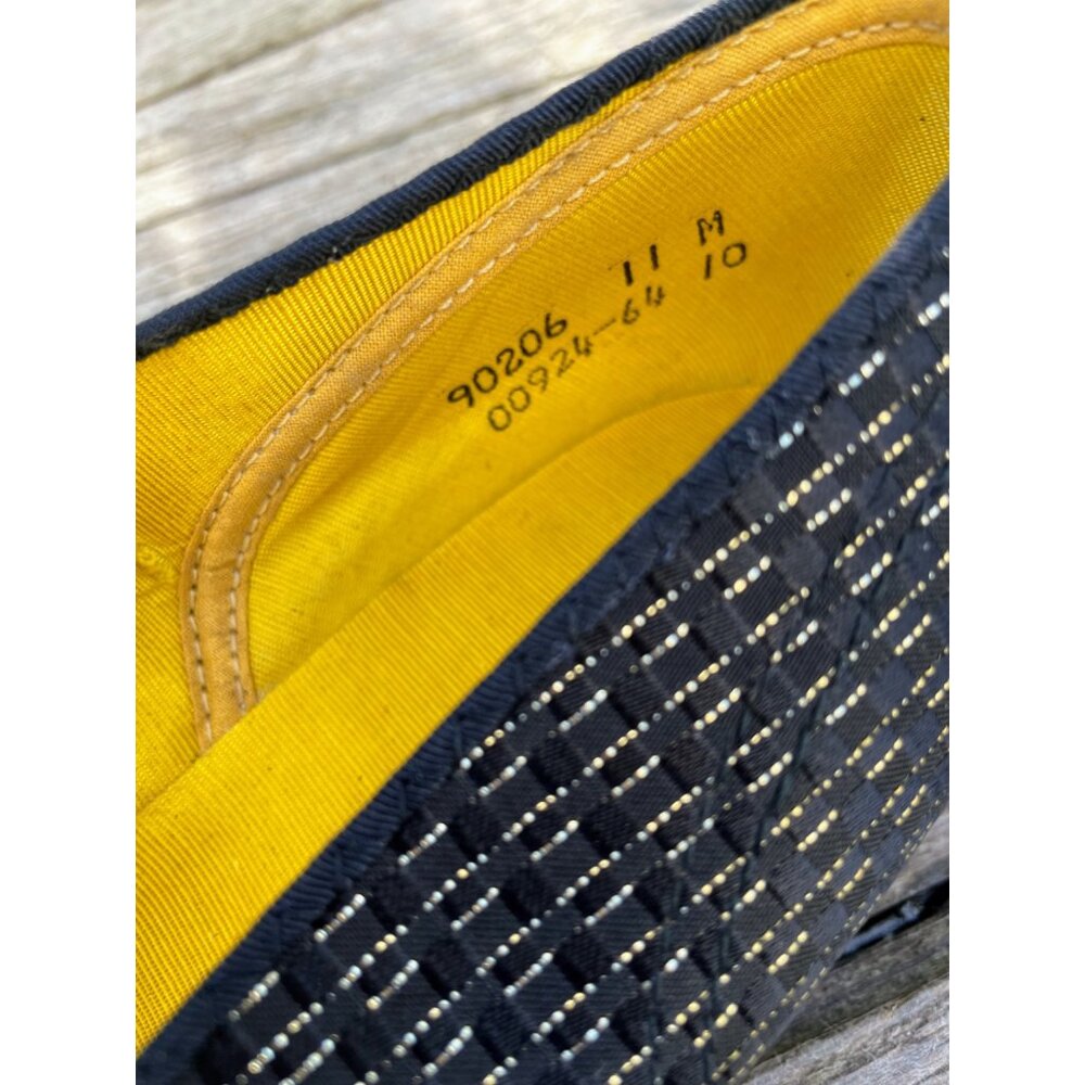 Vintage 1960s Glam Heeled Womens Slipper Black Gold Wellco Sz 11 NOS Wellco - Picture 7 of 15